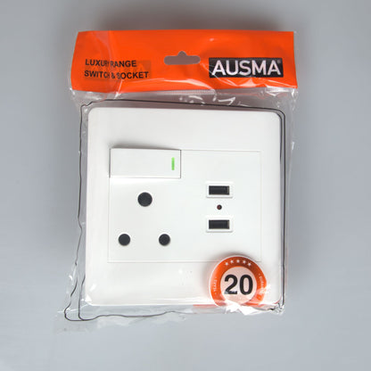 ASUMA S001- B USB Outlet Switch – Convenient Wall Switch with USB Outlets Receptacles