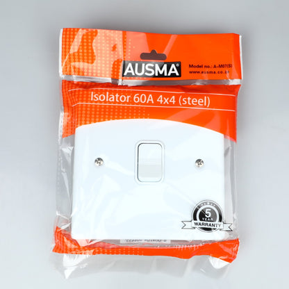 AUSMA A-M07(S) Stylish Simplicity Light Switch Plate – Safe, Long Life, and Gloss Finish 1 Lever Wall Switch for Elegant Spaces