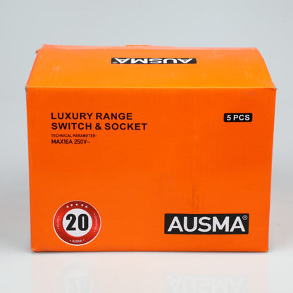 AUSMA D01-B-SG Double Wall Luxury Switched Socket – Elevate Your Space with Safe and Stylish Functionality