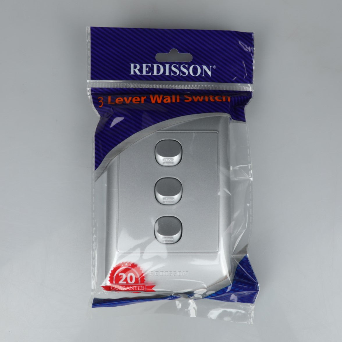 REDISSON A103(SIL) 3-Way Paddle Light Switch – Silver, secure and long-lasting three channel control A103(SIL)