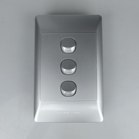 REDISSON A103(SIL) 3-Way Paddle Light Switch – Silver, secure and long-lasting three channel control A103(SIL)