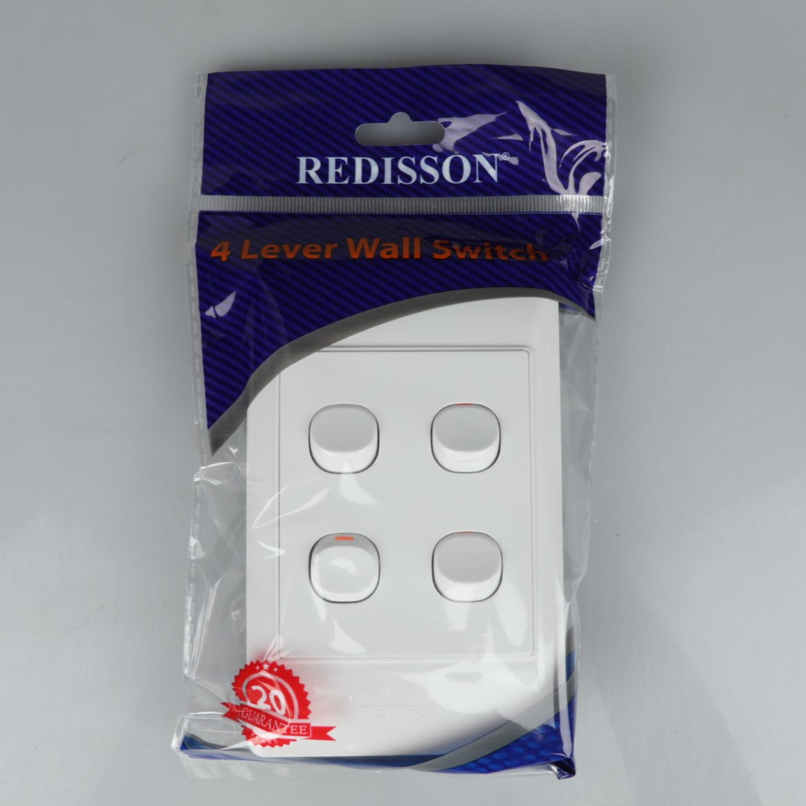 REDISSON  Paddle Light Switch – White, Safe and Long-lasting Four Channel Control A104