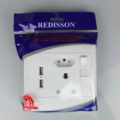 REDISSON D02-1 USB Plug Adapter for Wall Outlet - Convenient USB Outlet with Enhanced Functionality