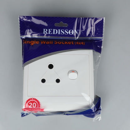 REDISSON White Wall Switched Socket – Effortless Control and Enduring Quality S001 White