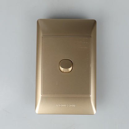 REDISSON Paddle Light Switch – golden, Safe, and Long-Lasting Control for Two Channels  A101(G)