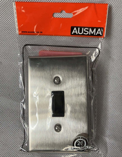 AUSMA A-M01(S)-S-D 1 Lever Wall Luxury Switch – Silver Grey Elegance, Safe and Long Life for Stylish Simplicity