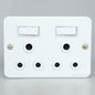 REDISSON A-MD01 Double Wall Luxury Switched Socket – Safe, Stylish, and Long-Lasting Elegance in White switched socket offers both 16A power options