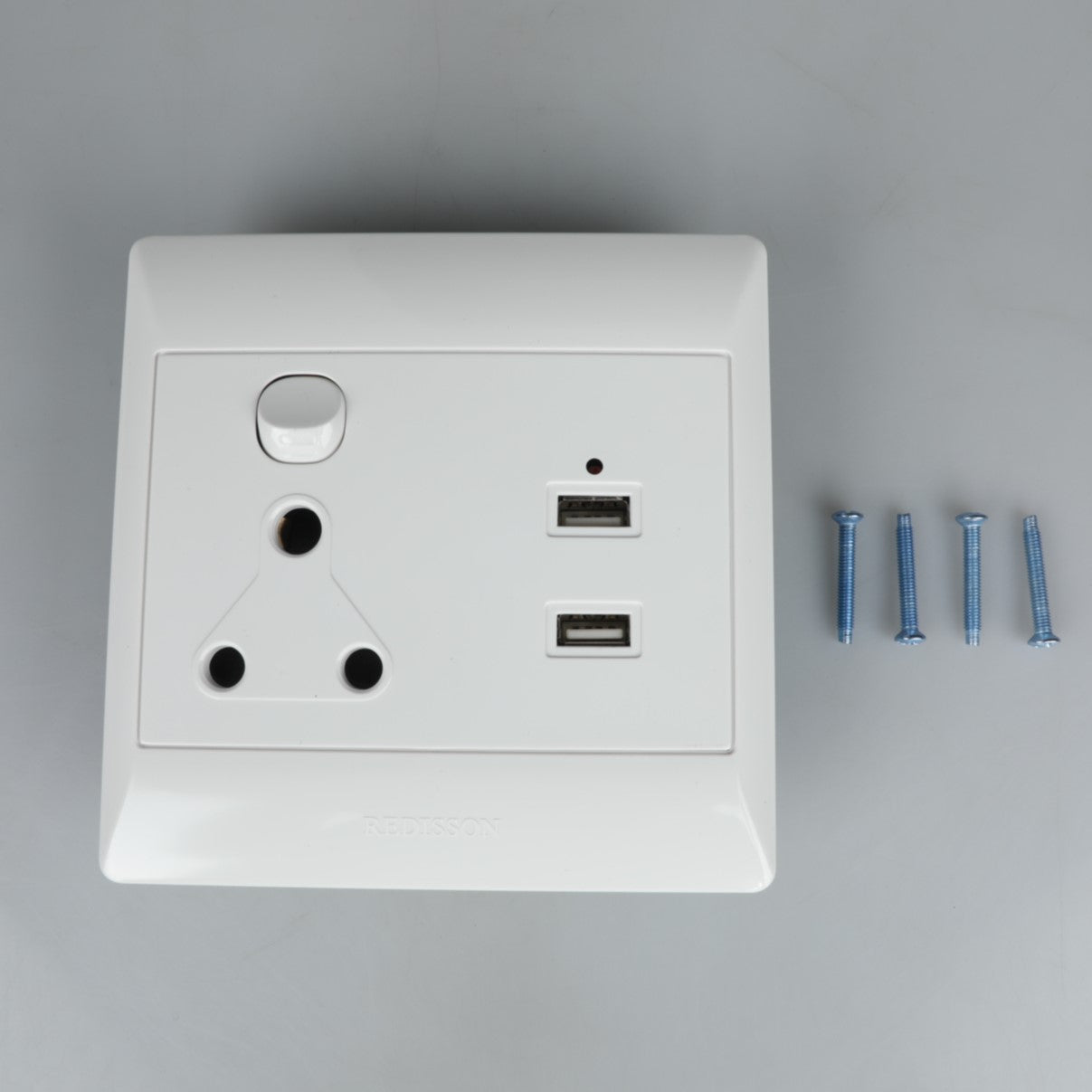 REDISSON USB WHITE Outlet Switch – Convenient Wall Switch with USB Outlets Receptacles S001 USB