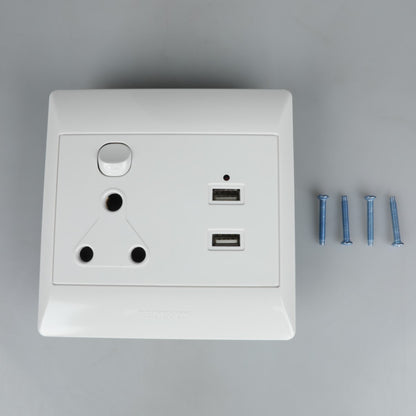 REDISSON USB WHITE Outlet Switch – Convenient Wall Switch with USB Outlets Receptacles S001 USB