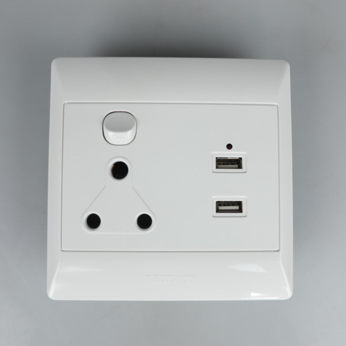 REDISSON USB WHITE Outlet Switch – Convenient Wall Switch with USB Outlets Receptacles S001 USB