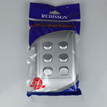 REDISSON A106(SIL) 6-Way Paddle Light Switch – Silver, secure and long-lasting three channel control