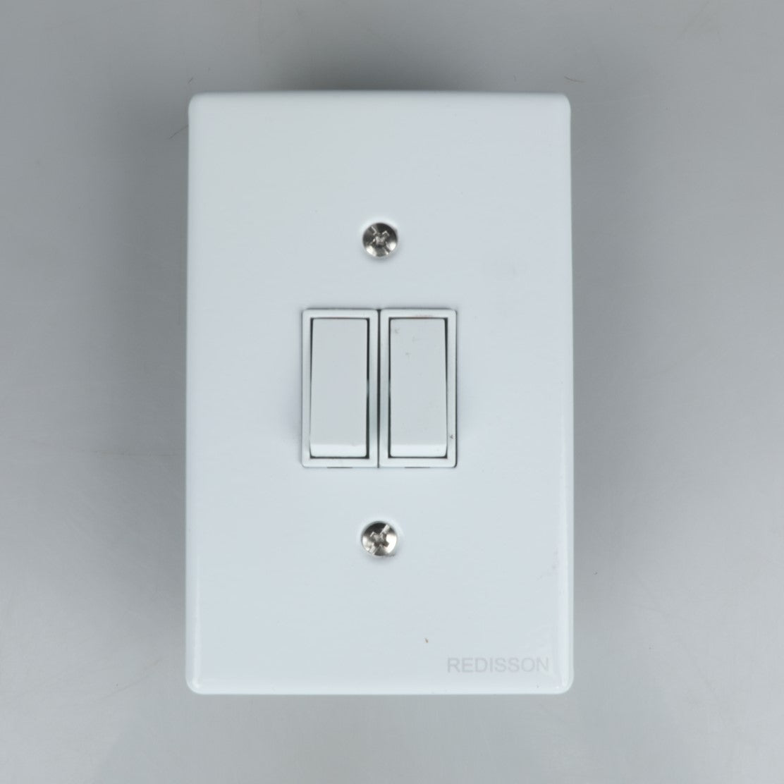 REDISSON A-M02(S) Stylish Simplicity Light Switch Plate – Safe, Long Life, and Gloss Finish 2 Lever Wall Switch for Elegant Spaces A-M02(S)