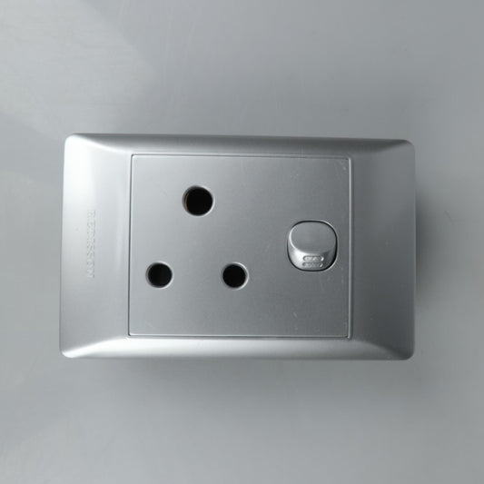 REDISSON M-08(SIL) Silver Wall Switched Socket – Effortless Control and Enduring Quality