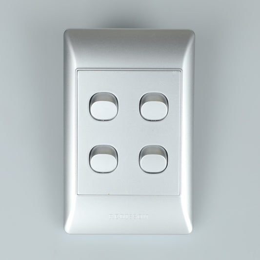 REDISSON   Light Switch – SILVER, Safe and Long-lasting Four Channel Control A104(SIL)