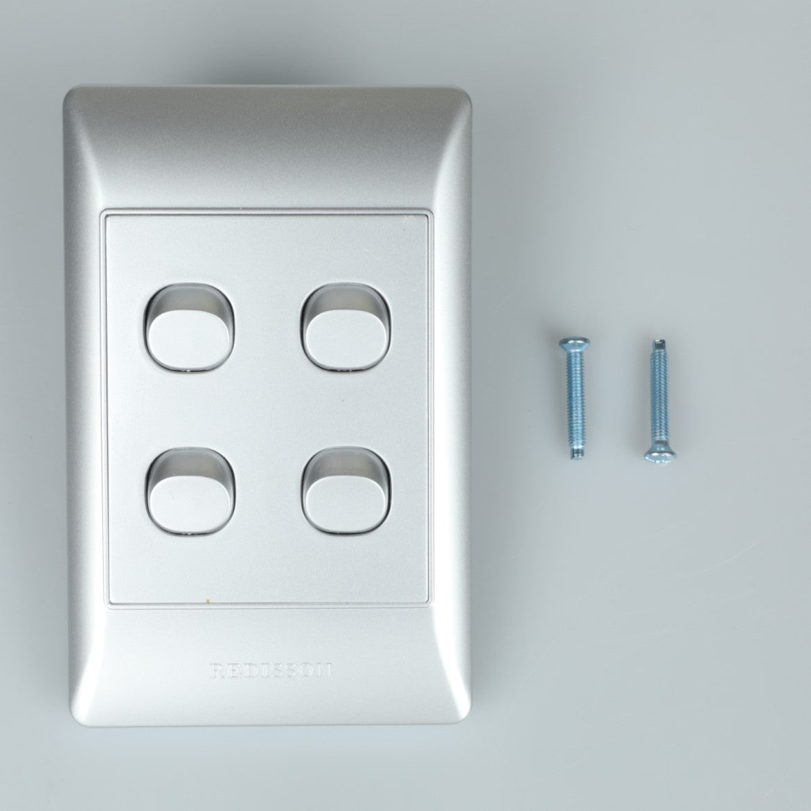 REDISSON   Light Switch – SILVER, Safe and Long-lasting Four Channel Control A104(SIL)