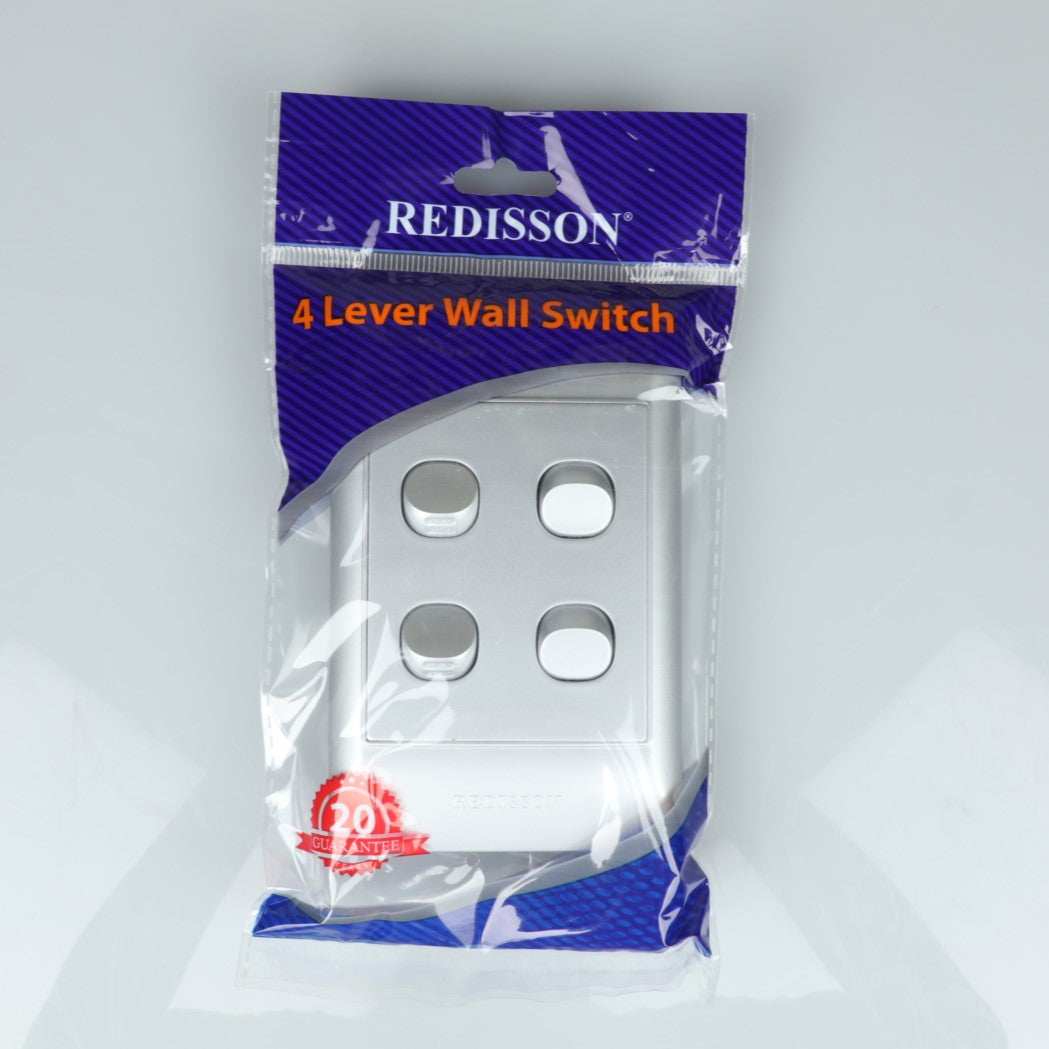 REDISSON   Light Switch – SILVER, Safe and Long-lasting Four Channel Control A104(SIL)