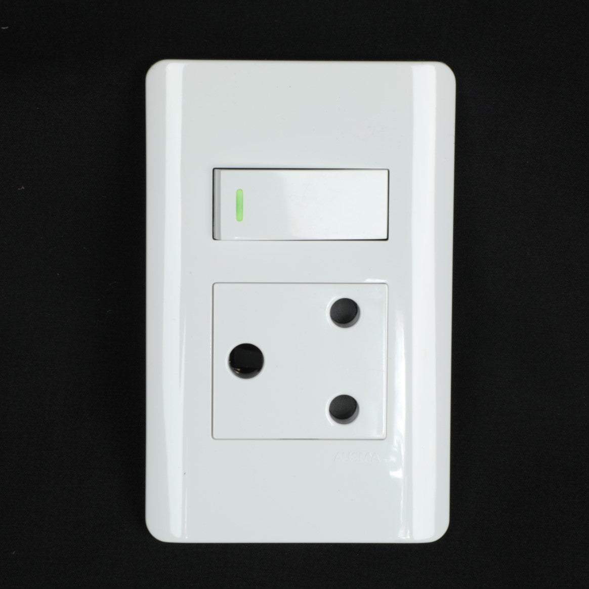 AUSMA M-08-B White wall switch socket – easy control and long-lasting quality 16A,1 switch