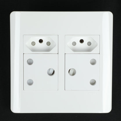 AUSMA S001-04 Stylish Simplicity Wall Socket – White Elegance, Safety, and Versatility with Modules 2x16A+2XNew 16A Socket