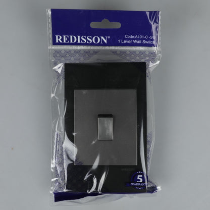 REDISSON  1 Lever Wall Luxury Switch – Silver Grey Elegance, Safe and Long Life for Stylish Simplicity A101-C-SG