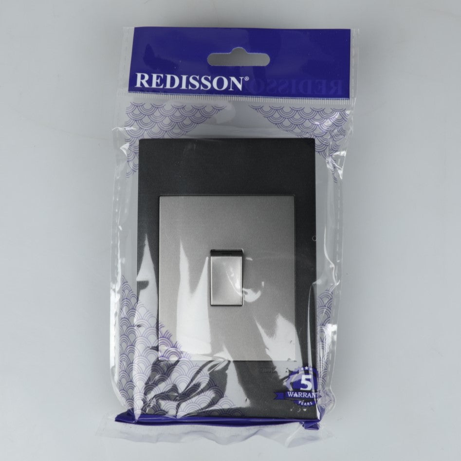 REDISSON A101D-C-SG 1 Lever 2 Way Wall Luxury Switch – Silver Grey Elegance, Safe and Long Life for Stylish Simplicity