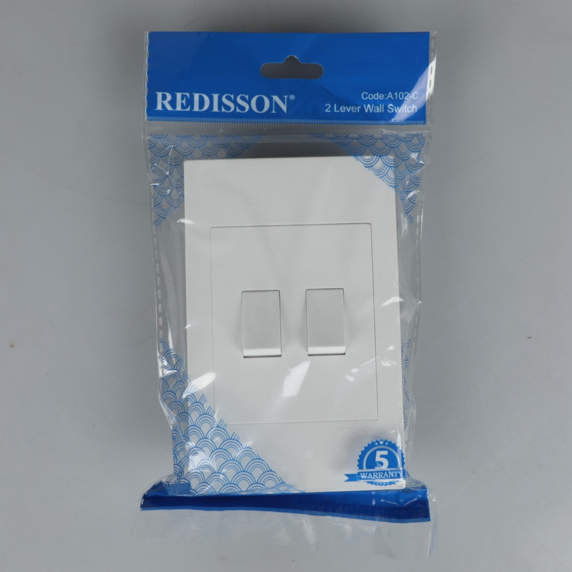 REDISSON A102-C Paddle Light Dual Switch – White, safe and long-lasting two channel control