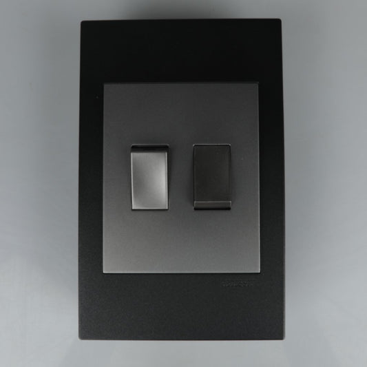 REDISSON A102-C-SG 2 Lever Wall Luxury Switch – Silver Grey Elegance, Safe and Long Life for Stylish Simplicity A102-C-SG