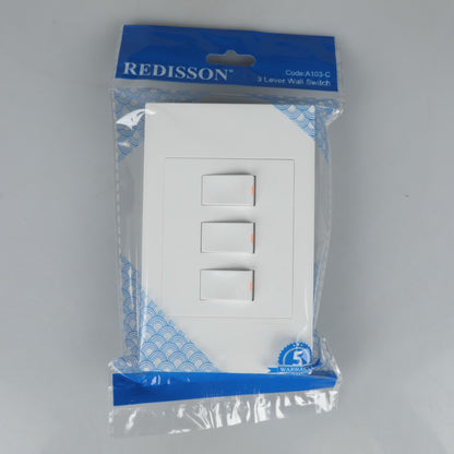 REDISSON A103-C Paddle Light Dual Switch – White, safe and long-lasting two channel control