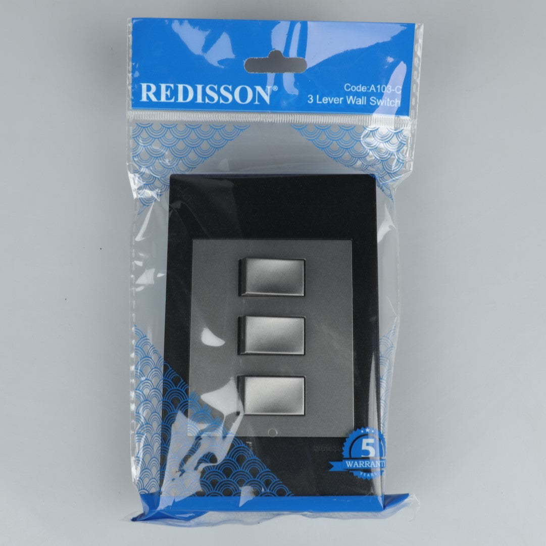 REDISSON Lever Wall Luxury Switch – Silver Grey Elegance, Safe and Long Life for Stylish Simplicity A103-C-SG 3