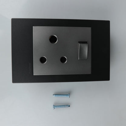 REDISSON silver gray wall switch socket – easy control and long-lasting quality 16A,1 switch  M-08-C-SG