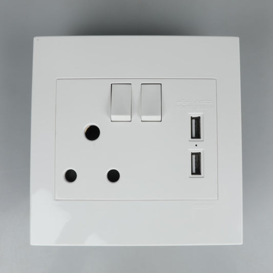 REDISSON S001 USB-C Outlet Switch –1x16A Convenient Wall Switch with 2 USB Outlets Receptacles