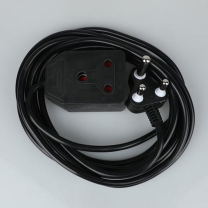 REDISSON 5M AOK-12C black 3 Outlet Extension Wire - 5M Black Cord for Safe and Long-Term Use