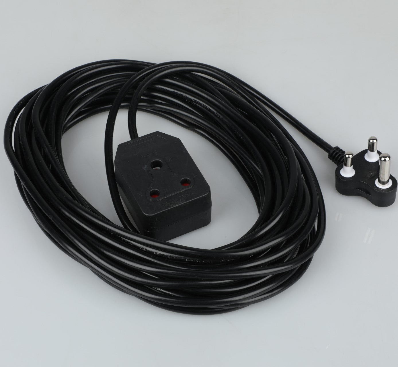 REDISSON 15M AOK-12C black 3 Outlet Extension Wire - 15M Black Cord for Safe and Long-Term Use