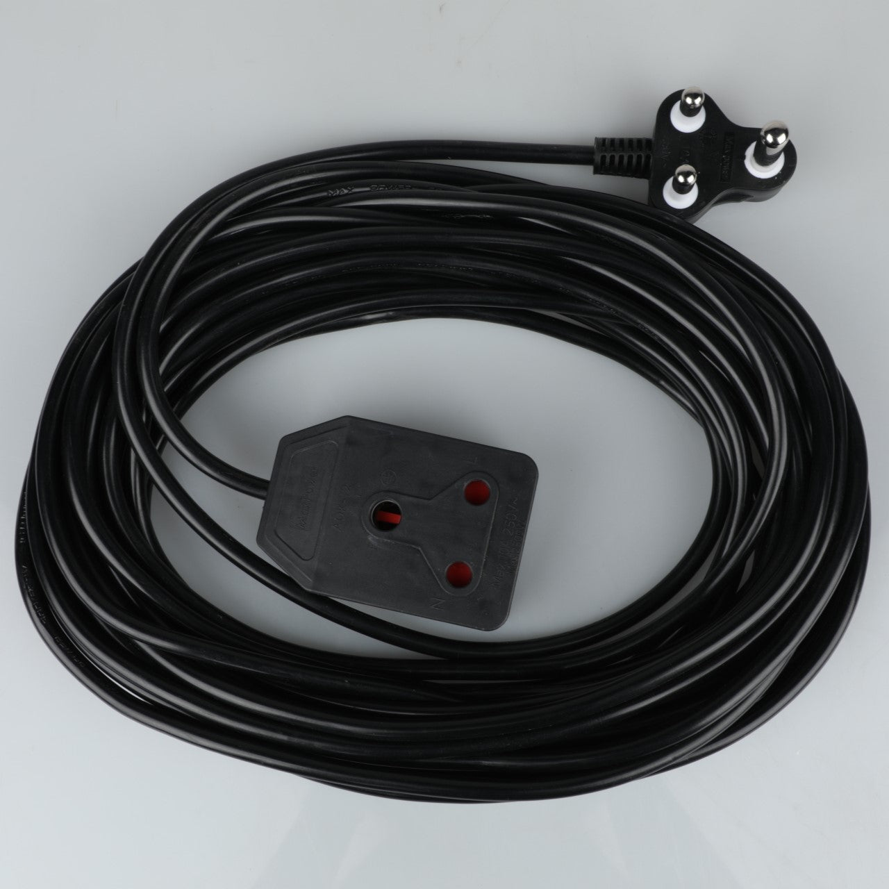 REDISSON 15M AOK-12C black 3 Outlet Extension Wire - 15M Black Cord for Safe and Long-Term Use