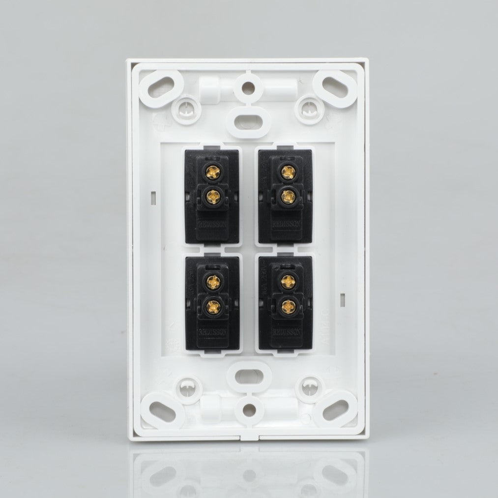 REDISSON A104-C Paddle Light Switch – White, Safe and Long-lasting Four Channel Control