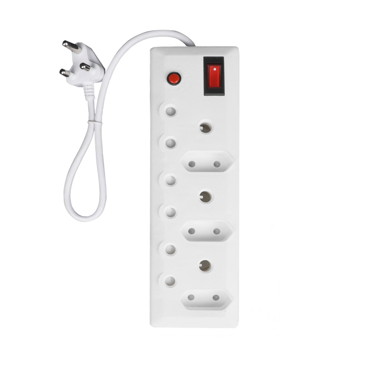 REDISSON Mi-06B Long Power Strip - Compact 6-Way Multi-Plug for Home, Travel, Office - Smart Power Strip with Multiple Outlets