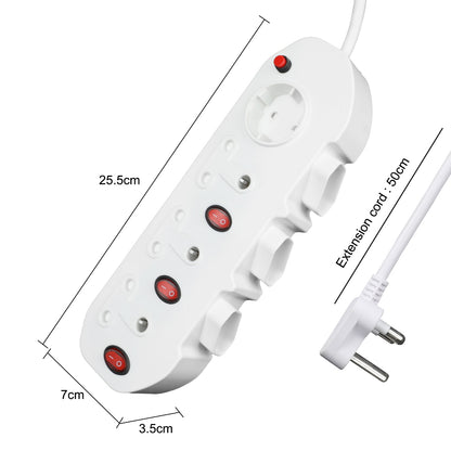 REDISSON M-07A Long Power Strip – Smart 7-Way Multi-Plug for Home Travel and Office