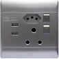 Double Wall Switch Socket 16A / USB