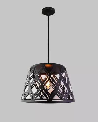 Black Metal Designed Single Hanging Light 1916/1