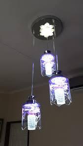 Four-arm colored glass chandelier 9900/3+1