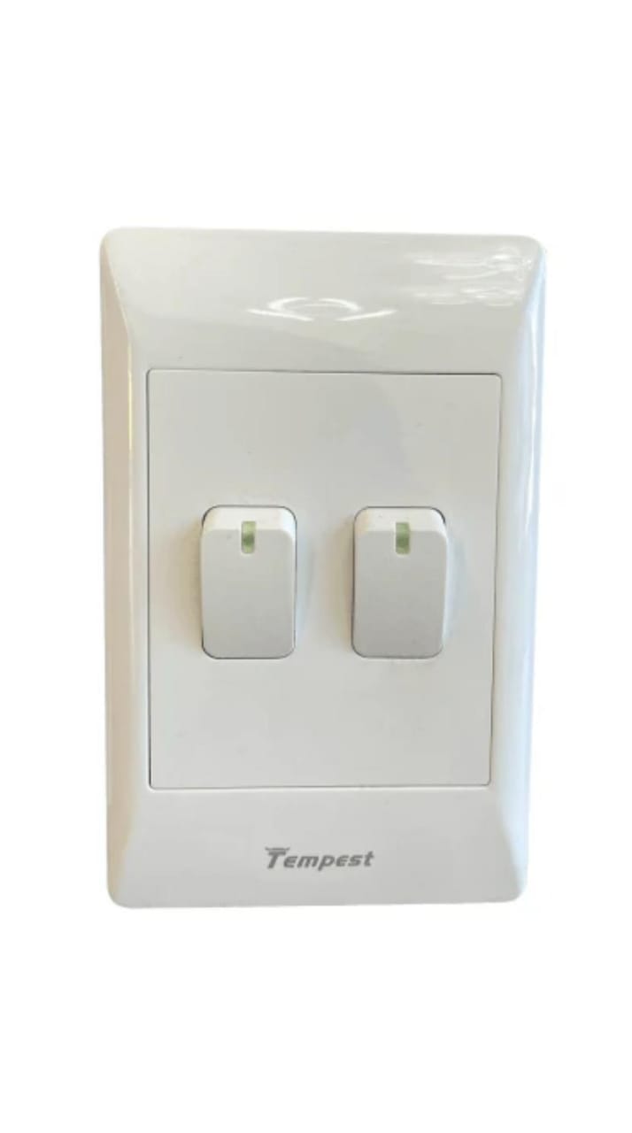 4x2 2 Lever Light Switch white SA002/W