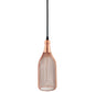 1 Light Bottle-Shaped Rose Gold Pendant Light - 1 bulb (bulb not included) 6015/1 Rose