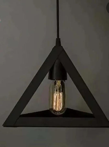 1 Rope indutrial Triangle kitchen pendant ceiling light fitting-chandelier cover for dining room 6031/1 BK