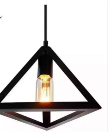 1 Rope indutrial Triangle kitchen pendant ceiling light fitting-chandelier cover for dining room 6031/1 BK