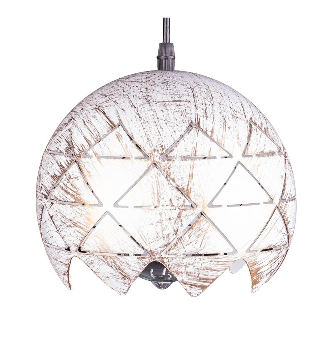 White and Gold brushed round Ceiling pendant light, compatible with various bulbs, such as incandescent, LED, CFL and halogen bulbs. Ceiling light is hardwired, 1 bulb (bulb not included)6029