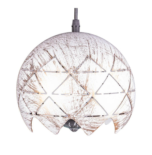 White and Gold brushed round Ceiling pendant light, compatible with various bulbs, such as incandescent, LED, CFL and halogen bulbs. Ceiling light is hardwired, 1 bulb (bulb not included)6029