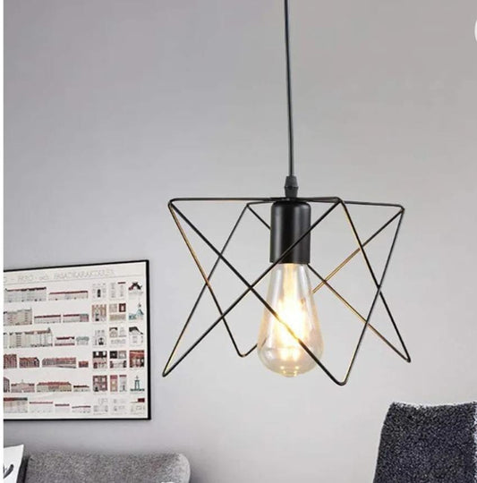 1 Rope indutrial Triangle Design kitchen pendant ceiling light fitting-chandelier cover for dining room 6011/ BK