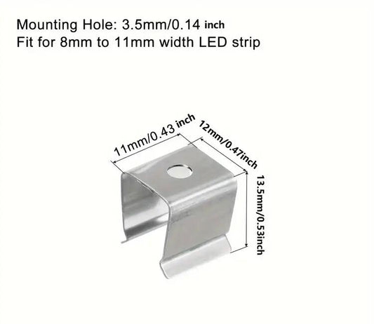 12mm steel LED neon lights or LED Strip Mounting Clip