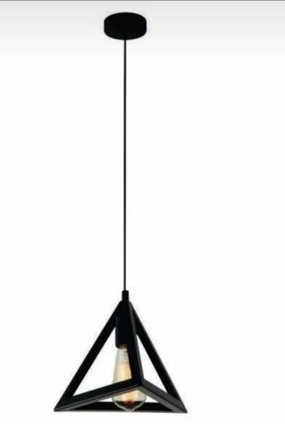 1 Rope indutrial Triangle kitchen pendant ceiling light fitting-chandelier cover for dining room 6031/1 BK