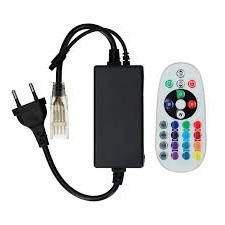 RGB-LED Strip Light 220V Power Plug Connector with remote control