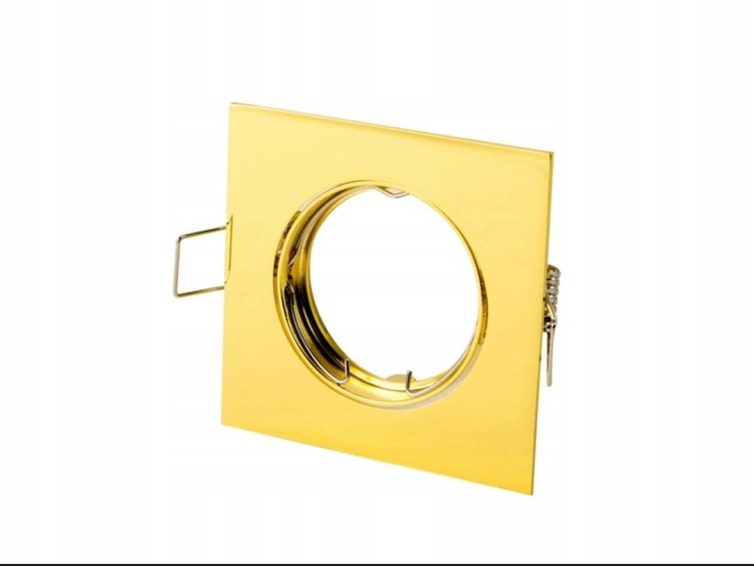 Downlight gold/Yellow square ceiling fitting KS1712GD